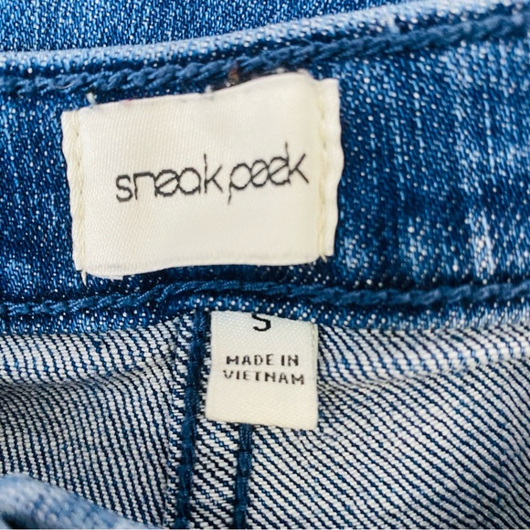 Sneak Peek Womens Embroidered Denim Mini Skirt Size Small - Picture 9 of 12